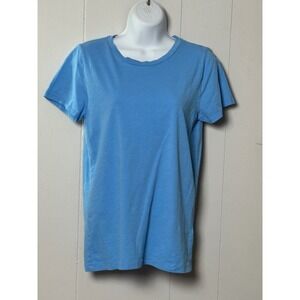 J.Crew Slub Cotton Tee Women's Light Blue Short Sleeve Crew Neck T-Shirt Size M